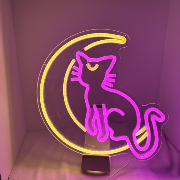 Source Unknown Other - anime cat kitty luna led neon light home room decor hello kitty gift sailor moon